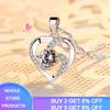 Original Solid 925 Silver Chain Choker Necklace Luxury Crystal CZ Love Heart Pendant Necklaces Women Party Jewelry Gifts
