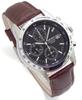 SEIKO Chronograph Watch with Genuine Leather Officially Distributed In Japan by Black and Deep Brown Strap, Seiko, Strap, SND367P1-DB