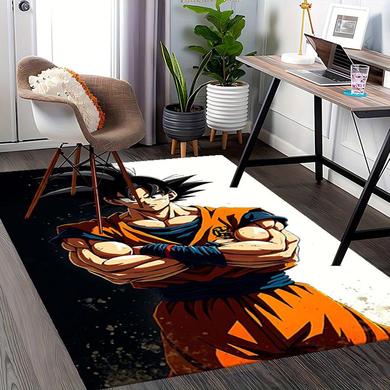 1pc Dragon Ball Z Goku Chair Mat - Anime Cartoon Design, Non-Slip Carpet for Office Chair, Suitable for Home Decor, Living Room, Bedroom, Game Room -