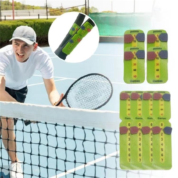 Easy to Mounting Score Board to Keep Score of Points, Game and Set Scoring Right Tennis Racquet and Paddle Scorekeeper