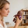 Черные младенцы Игрушка для снятия стресса Успокаивающая тревогу Мини Медленно поднимающаяся Игрушка-пищалка для младенцев Мягкая Эластичная Расслабление