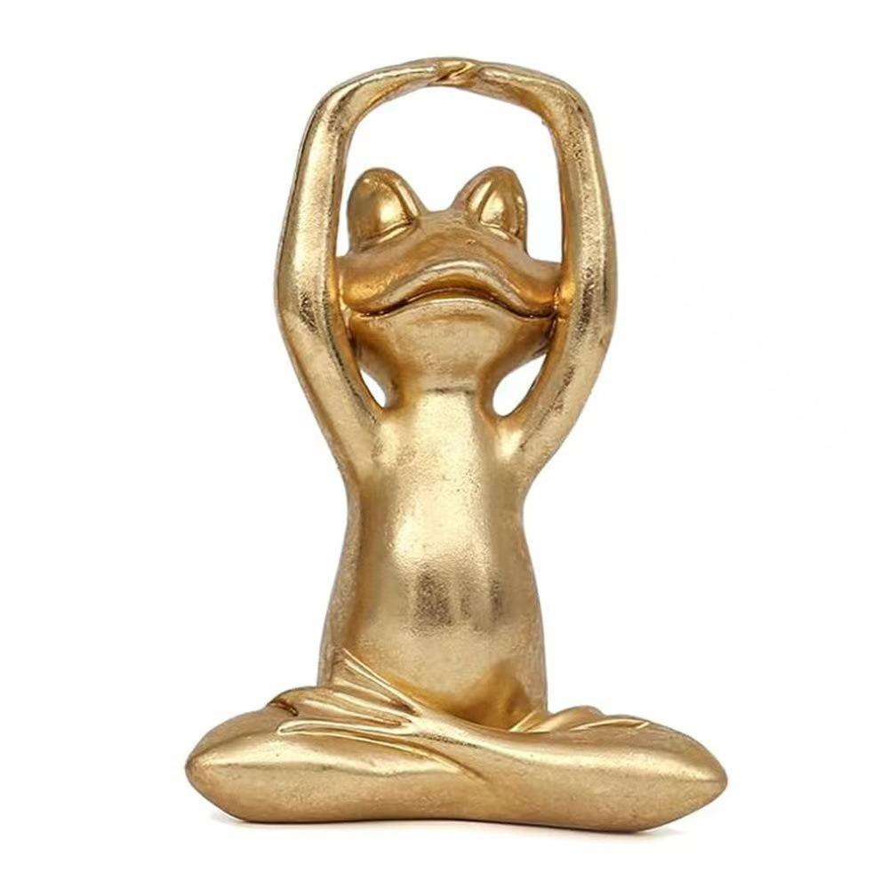 3,7 дюйма Лягушка Статуэтки для йоги Набор из 3 скульптур Декор Модный декор для йоги Подарок