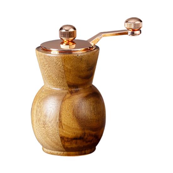 Ручная мельница для перца, современная ручная мельница с корпусом из акации, металлической ручкой, керамическими лезвиями, ретро-мельница для соли для кухни