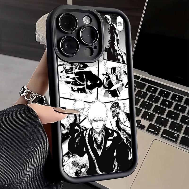 Чехол для телефона iPhone 17 Air 16E 15 16 Pro Max Bleach Аниме Ичиго Кенпачи Чехол 14 Plus 13 12 Mini Мягкий силиконовый Fundas
