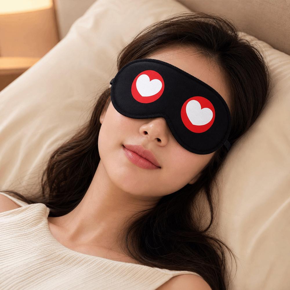 Concave Sleep Mask Light Blocking Comfort Blindfold Cute Style Eye Cover Travel Rest