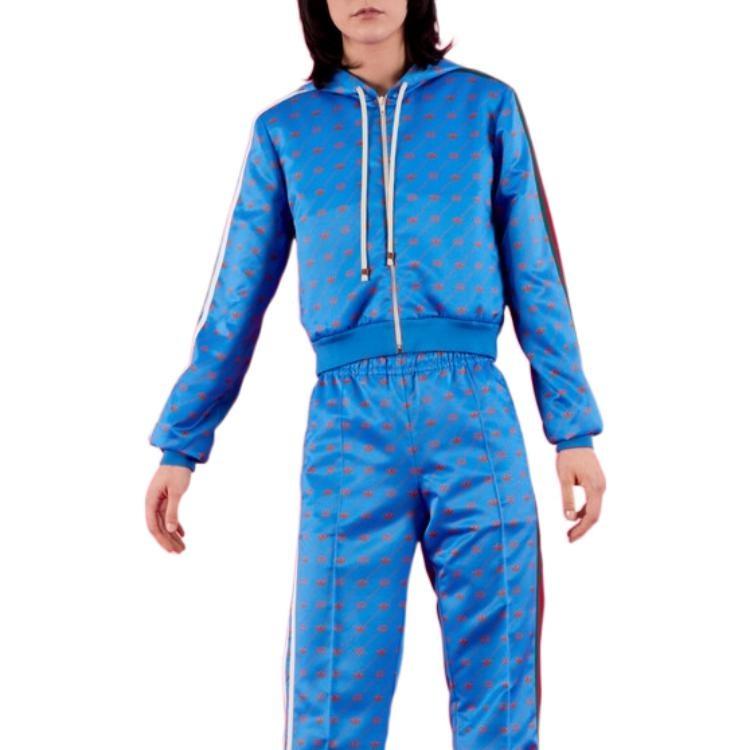 GUCCI X Adidas Zip Jacket Blue Women's 693421-XJEBI-6269