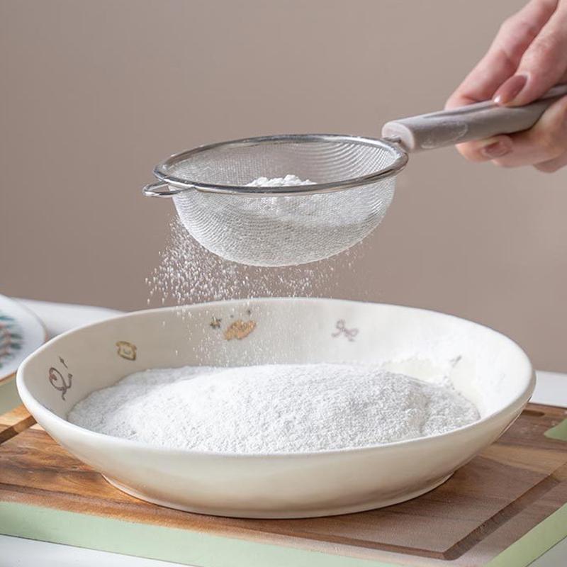 Сетчатый фильтр из нержавеющей стали с ручкой из полипропилена, тонкая фильтрация соков, остатков и муки, идеально подходит для домашней выпечки