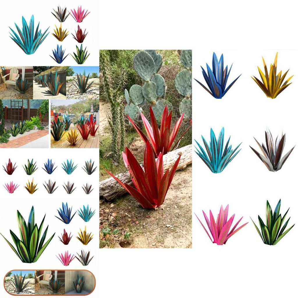 Уникальная металлическая скульптура растения агавы в деревенском стиле для сада и дома