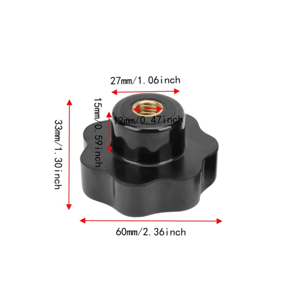 2pcs Industrial Star Hand Knob Durable Threaded Hand Knobs For Mechanical Equipment