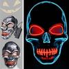 Newest Halloween LED Masks Party Dancing LED Flashing Neon Light Luminous EL Wire Glowing Ghost Skull Mask