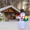 5FT Christmas Inflatables Snowman Shaped LED Rotating Colored Lights Blow Up Xmas Inflatable Props
