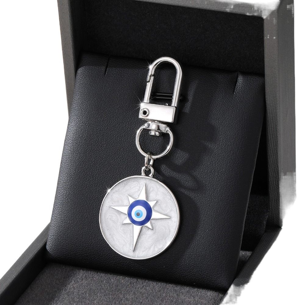 Resin Star Demon Eye Keychain Zinc Zinc Alloy Turkish Blue Eye Pendant Cute Father's Day Gifts