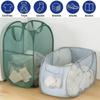 Mesh Pop Up Laundry Hamper Laundry Basket Side Pocket Collapsible Laundry Basket