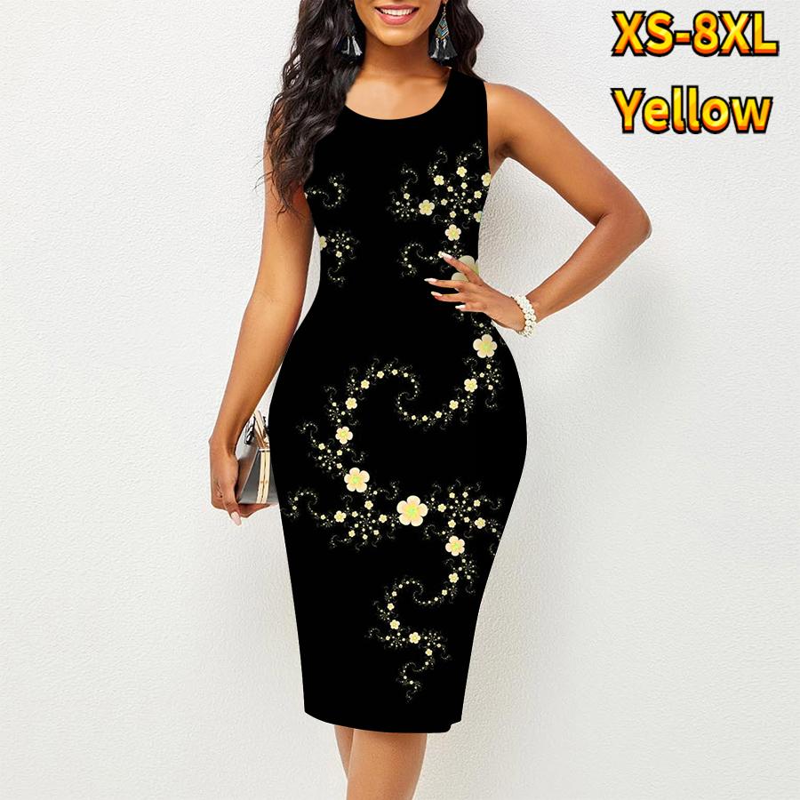 Женское платье Sling Summer Peach Blossoms Print Dresses Tight без рукавов Slim Fit Sexy Fashion Top Clothing