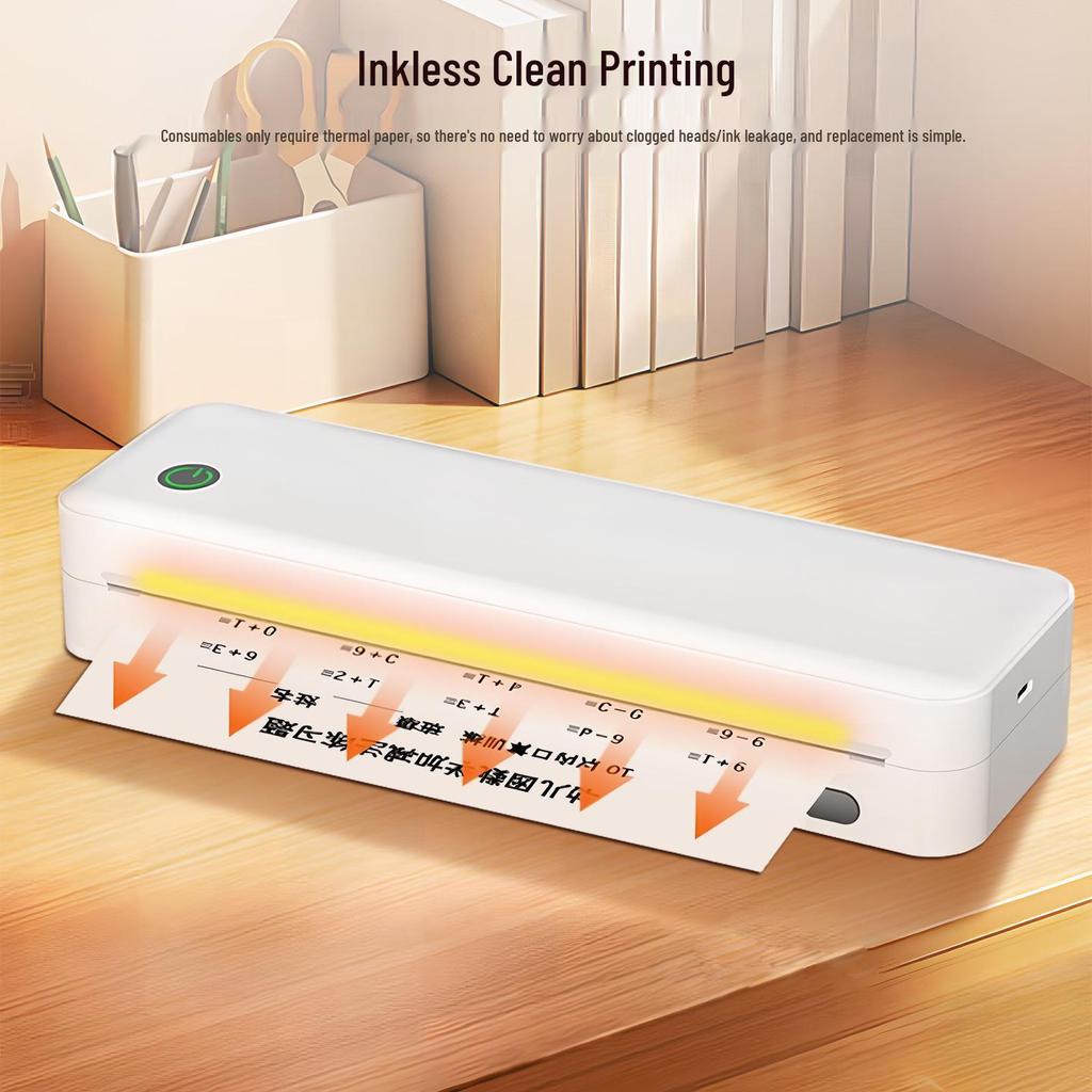A4 Bluetooth Thermal Label Printer - Portable & Mobile for Home Use