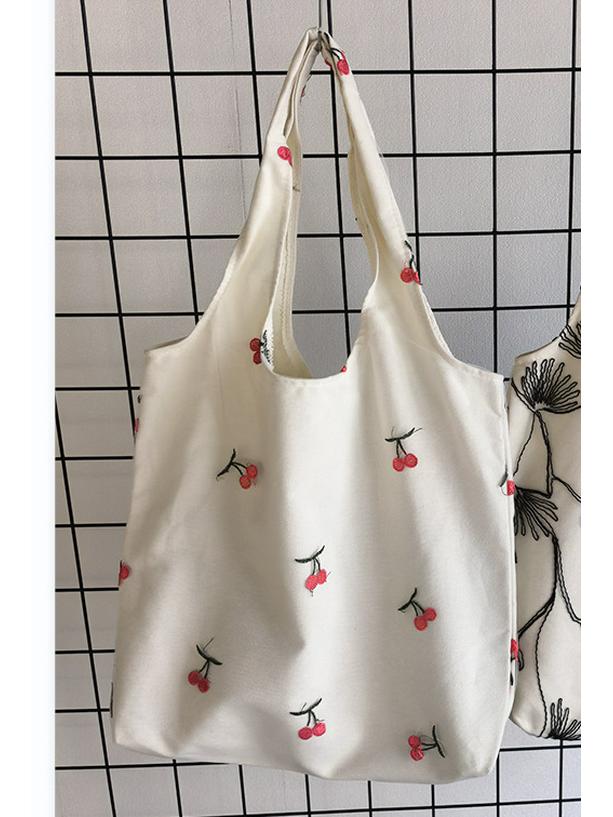 Элегантная черная холщовая сумка с вышивкой бабочки - Большая вместимость, универсальная наплечная сумка для женщин