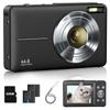 Lecran Digital 44 1080P Video Auto AF HD Image USB C Inch IPS 32g Memory Card Black Camera, Megapixels, Recording, Focus, Function, Camera,