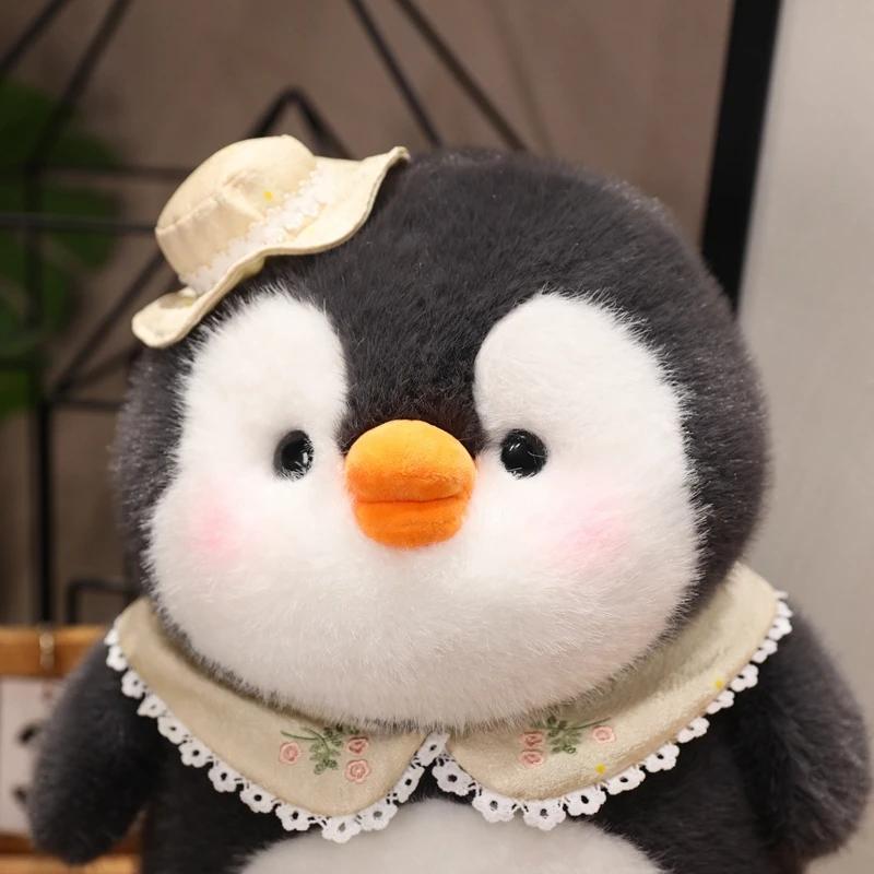 Супер милые мультяшные плюшевые игрушки-пингвины, мягкая набивная подушка-животное, кавайное украшение комнаты, рождественский подарок, подарок на день рождения