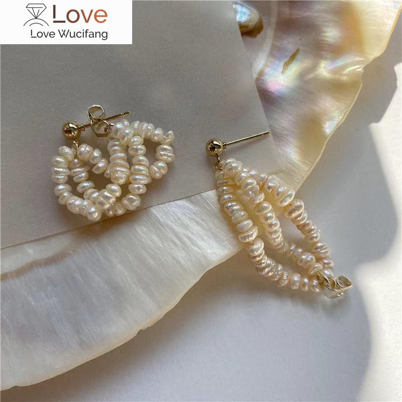 Европа Соединенные Штаты Восстановят Древние Обычаи Барокко Натуральный Пресноводный Жемчуг Серьги Мода Элегантная Женщина Свадебные Аксессуары