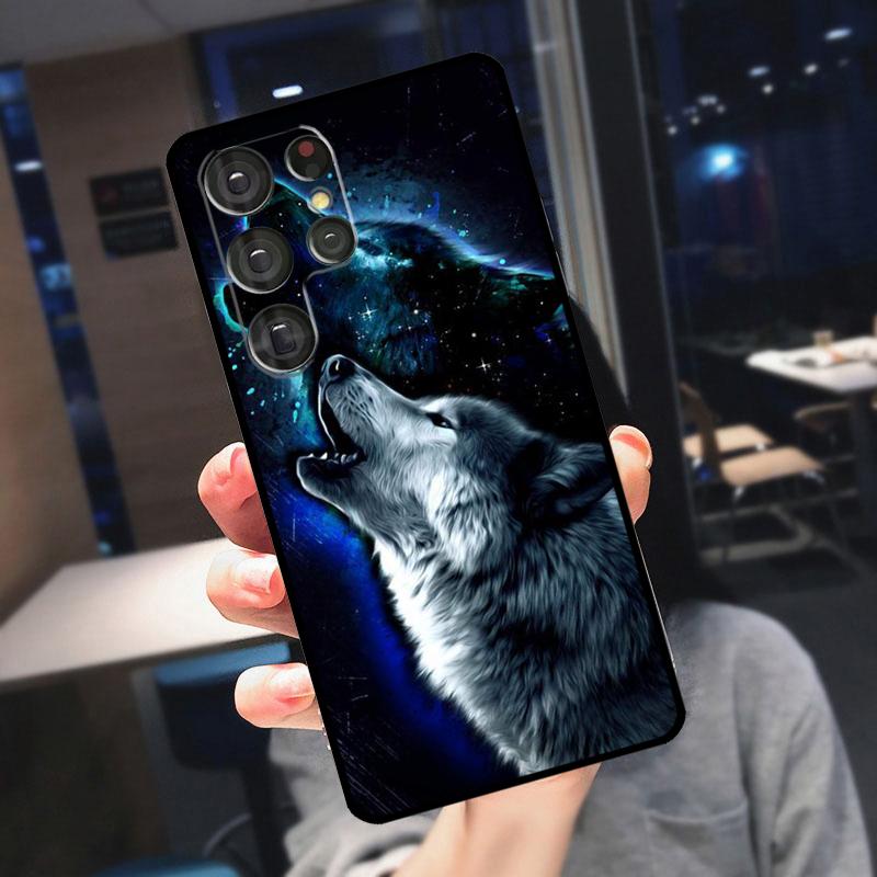 Звездный Животный Волк Чехол Для Samsung Galaxy S23 S24 S25 Ultra S21 S22 S20 S9 S10 Plus S21 FE S24 FE Чехол Для Телефона