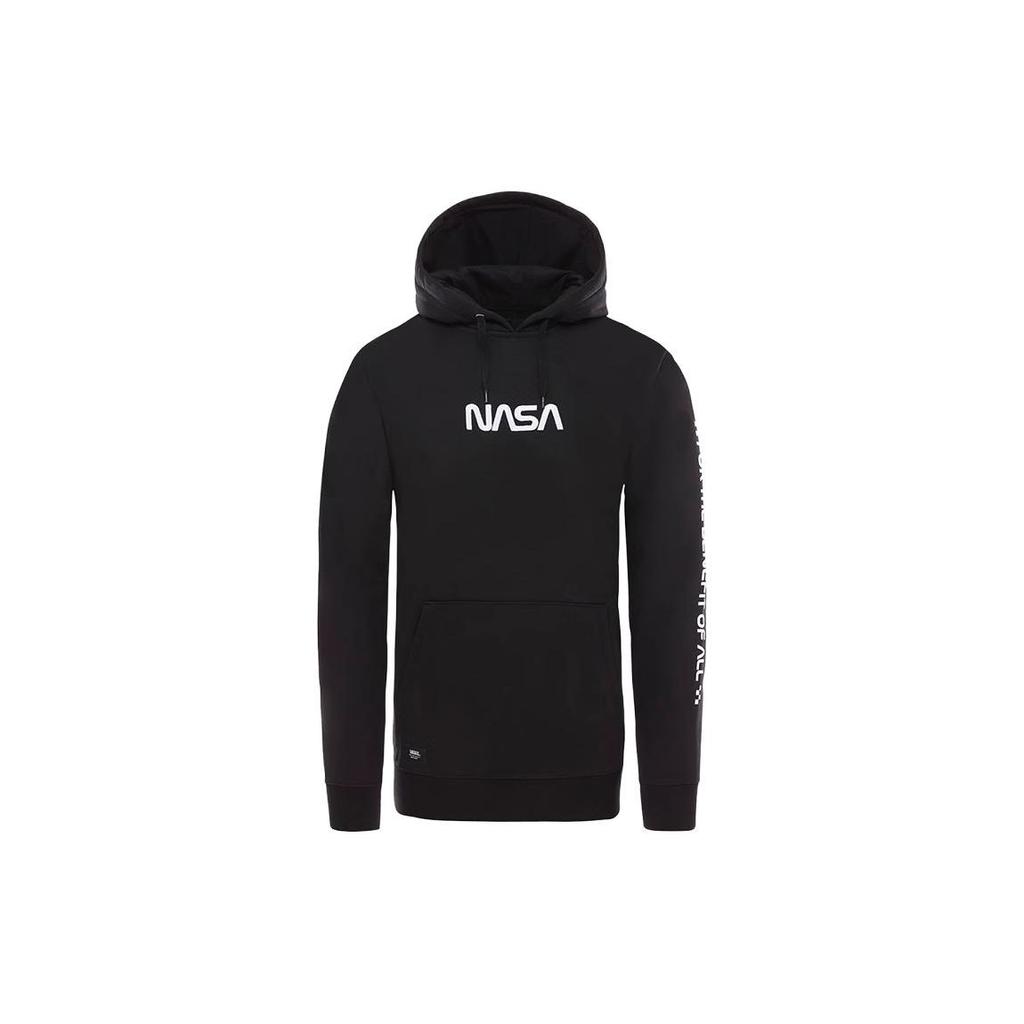 Vans X Nasa Collaboration Hoodie With Letter Print Unisex Hoodies Black VNOA3IK9BLK