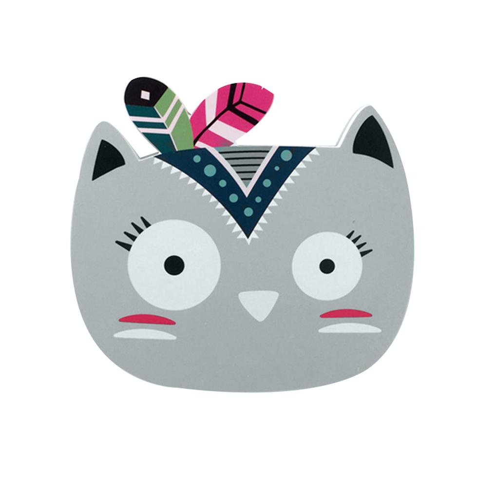 Nordic Style Wood Plastic Ornaments Cartoon Animal Head Wall Decor