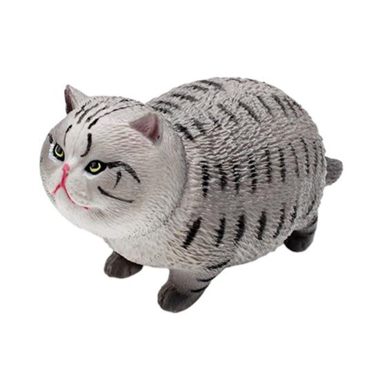 Миниатюрная фигурка котенка из ПВХ, имитация кошки, статуэтка, скульптура, развивающая игрушка-животное, украшение для рабочего стола, подарок для любителей кошек.