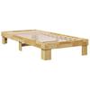 Solid Wood Bed Frame without Mattress 75 x 190 cm Oak