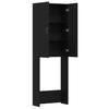 Washing Machine Cabinet Black Oak Effect 64 x 25.5 x 190 cm
