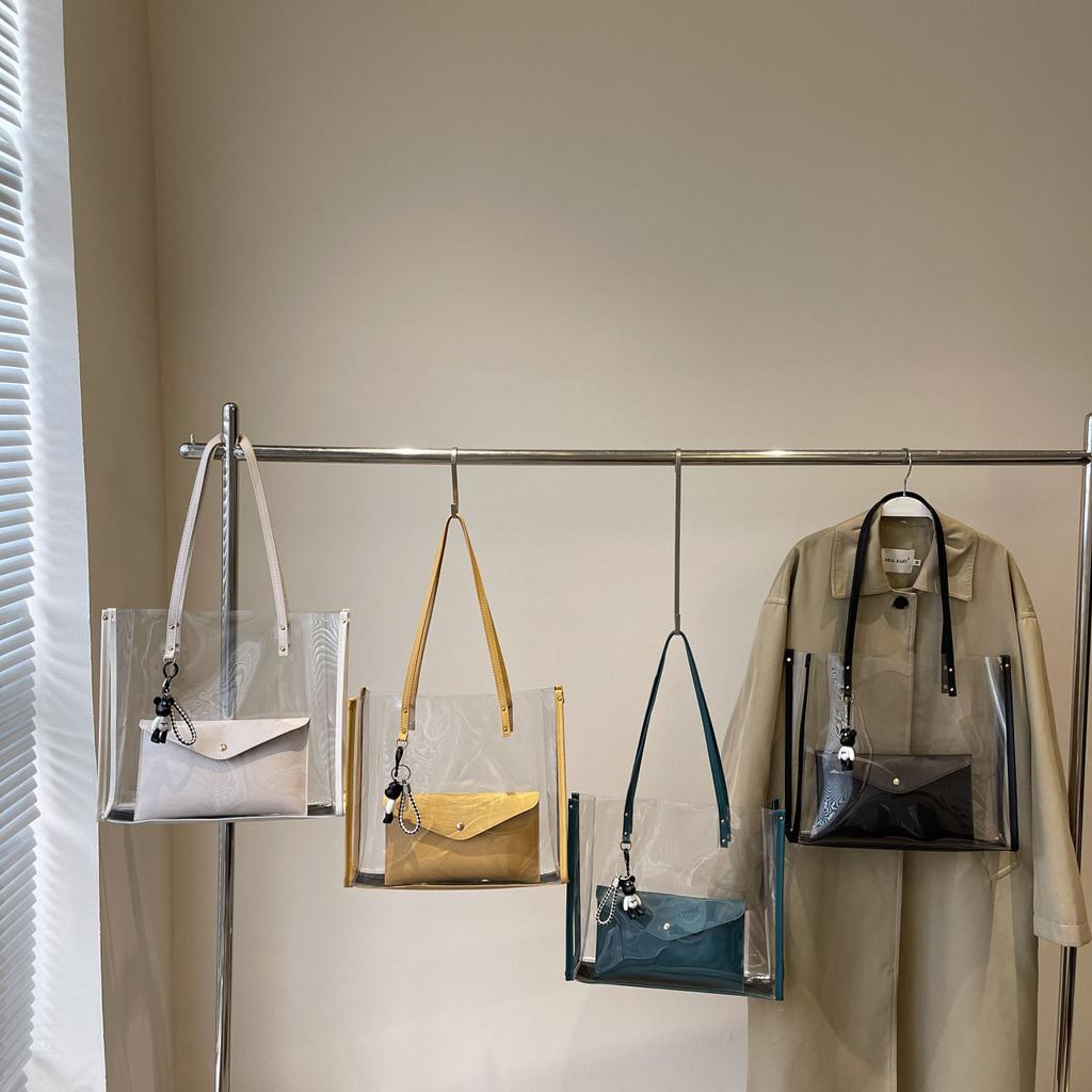 Hot Sale Transparent Niche Bag Women's Design Large Capacity Shoulder Bag Fashion Child and Mother Bag