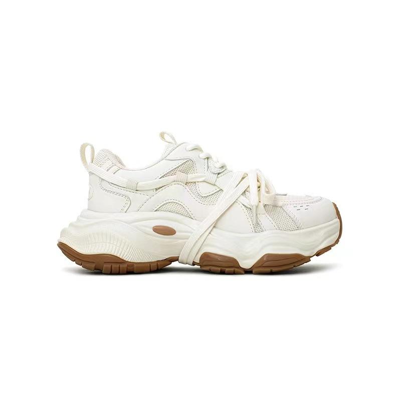 Обувь для папы женская весна-лето 2024 года, новая модная, на толстой подошве, усиливающая рост, сверхлегкая, нескользящая, повседневная, универсальная, модная, брендовая спортивная обувь