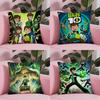 Cartoon BBen 10 Cool Pillow Case Soft Plush Fabric DoubleSided Printed Cushion Cover Warm Winter Sofa Pillow Case