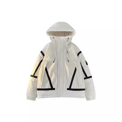 Модный зимний пуховик с вышитым логотипом бренда для мужчин и женщин