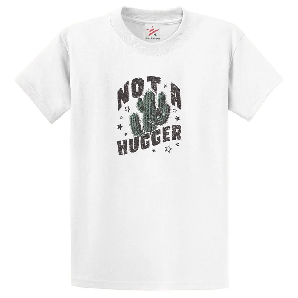 Not A Hugger Funny Humorous Comical Sarcastic T Shirt Dtf Heat Pressed Free Postage Vintage Streetwear Stylish
