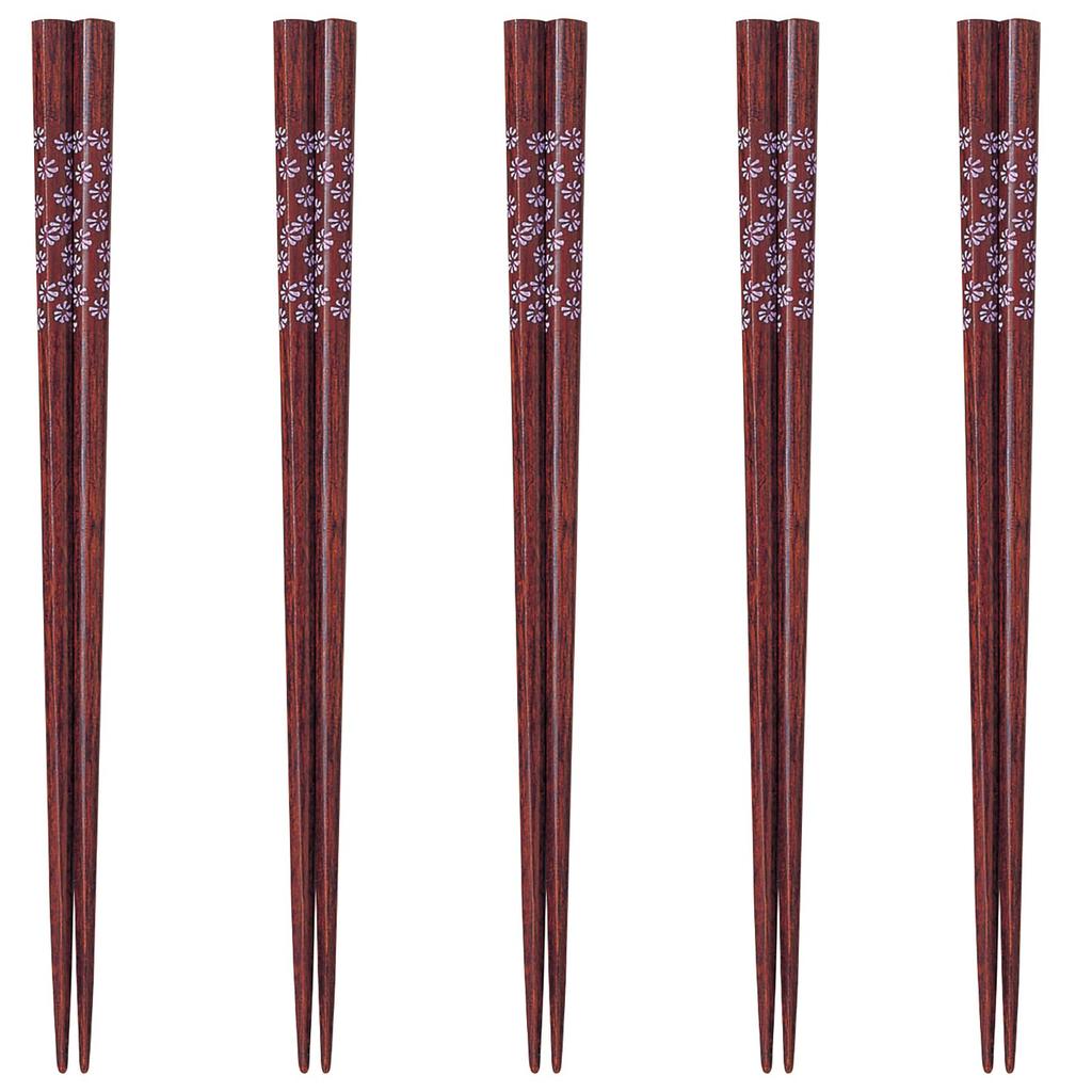 Happy Set of Made In PID1769 J-kitchens Chopsticks, 5, Material Wood, Chopsticks, Japan,