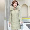 Middle-aged Women's Winter Coats  New Casual Thick Warm Women's Jackets Hooded Fur Collar Long Parkas