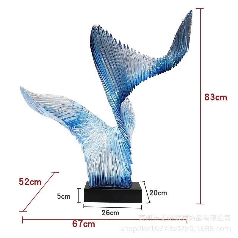 Modern Transparent Resin Sculptures Simple Home Decor Hotel Lobby Living Room Porch Statues Abstract Creative Decorative Artwork