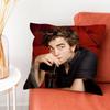 RRobert Pattinson Pillow Case Plush Fabric Soft DoubleSided Printed Sofa Warm Winter Home Gift Cushion Cover