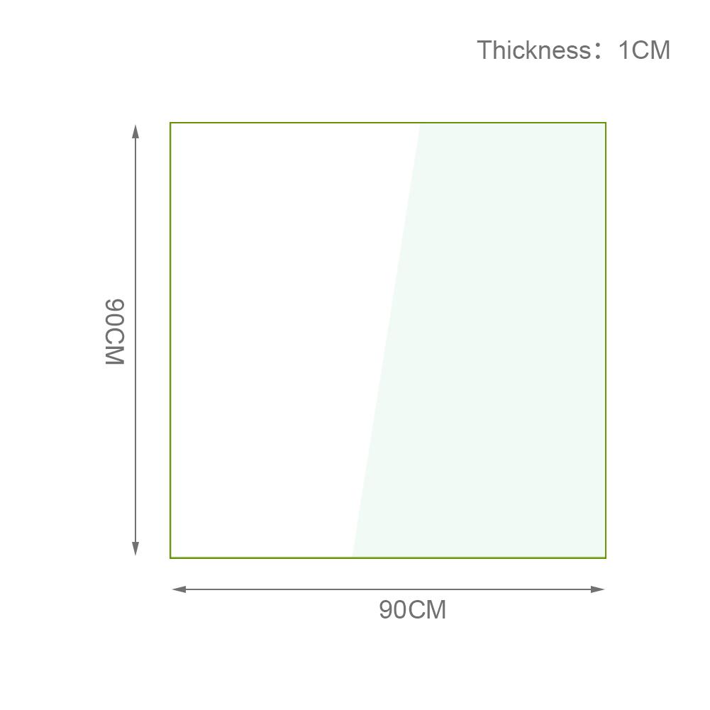 10mm Tempered Glass Panel 900x900mm Hardened Glass Sheet Replacement for Table Top Patio Fence Furniture