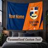 Гобелен с индивидуальным текстом и именем, Декоративное настенное панно Luton Town, Фон-гобелен для дома, спальни
