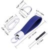 Wisdompro Автомобильный брелок, натуральная кожа, автомобильный брелок, защита от утери, универсальный тип смарт-ключа, стильный, унисекс, синий (Карабиновый зажим)