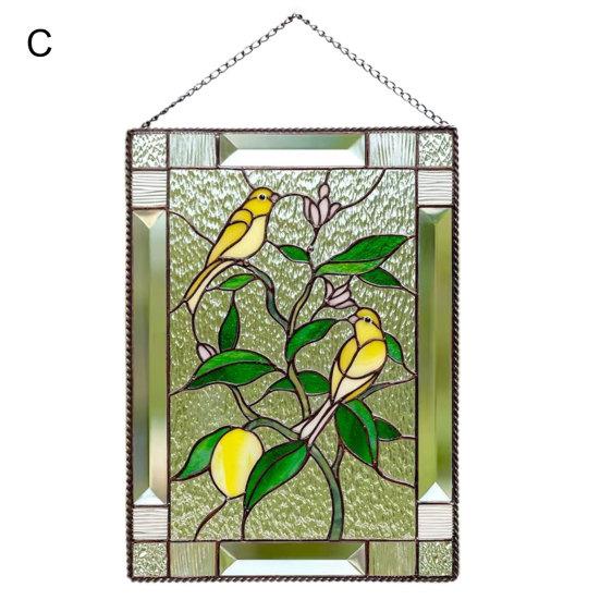 Yousheng Bird Настенная художественная подвеска для украшения дома широко использует витражные акриловые оконные завесы Товары для дома