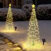 Outdoor Waterproof Christmas Led Solar Tree Light Decoration Solar Powered String Lights NewYear Home Ornament Garden Decoration