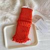 Женские вязаные гетры из ангоры красного цвета с кружевом - Толстые носки средней длины для весны, осени и зимы