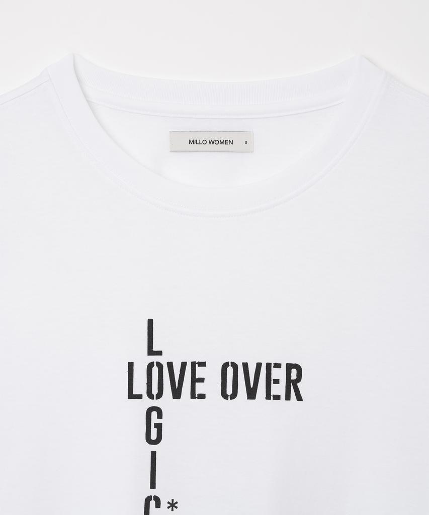 MILLO ЖЕНСКАЯ Футболка Love Logic Over [Белый]