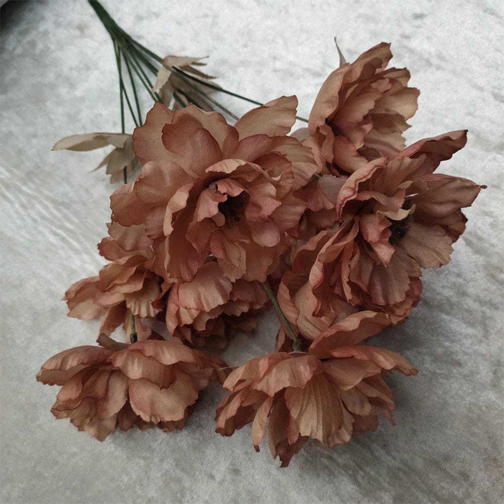 9 Голов Реалистичные Цветы Многоцветный Симуляция Цветочный Букет Домашний Декор