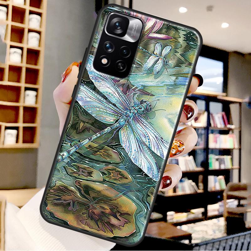 Чехол 'Стрекоза' для Xiaomi Redmi Note 12 11 10 9 8 Pro Note 12S 11S 10S 9S Чехол для Redmi 9 10 12 C