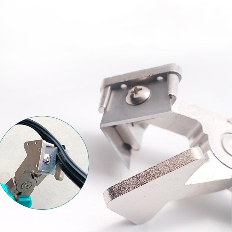 Промышленные плоскогубцы для прокладки кабеля под углом 90°, ПВХ, ПЭ, пластиковая труба, шланг, ножницы, ножницы для резиновых полос, угловые V-образные режущие плоскогубцы