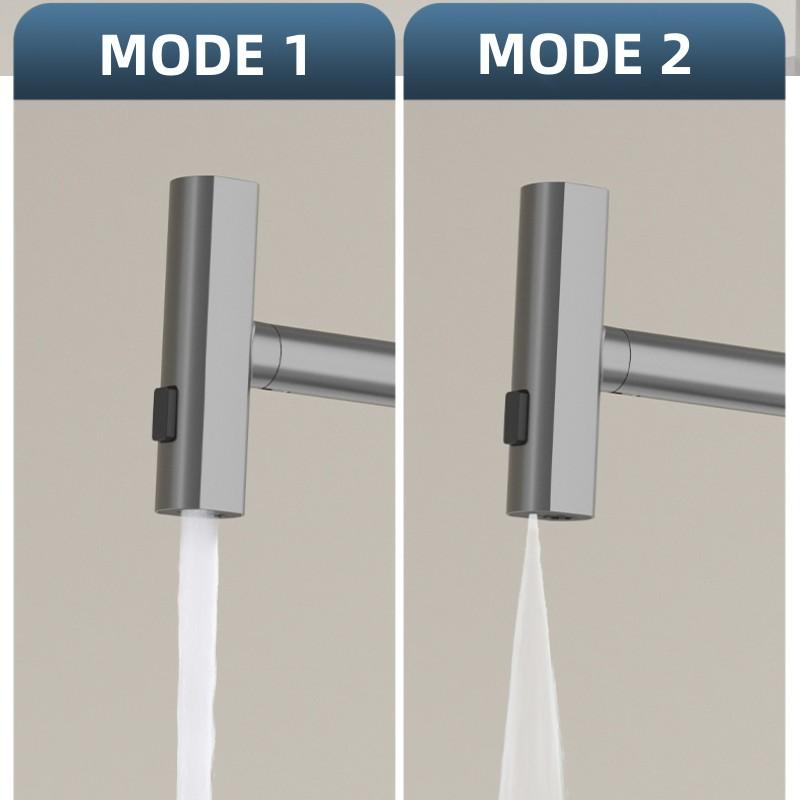 Водопад, кухонный кран, температура, цифровой дисплей, выдвижной распылитель, смеситель для раковины горячей и холодной воды, кран для мытья для кухни