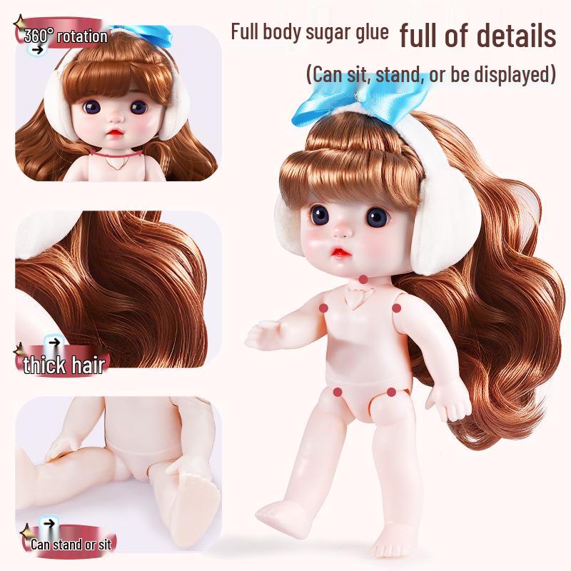 Коляска для куклы принцессы Эльзы и игровой набор для переодевания для девочек 3-4 лет